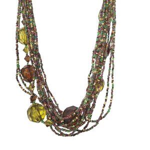 Vintage Esmore Beaded Multi Strand Torsade Necklace